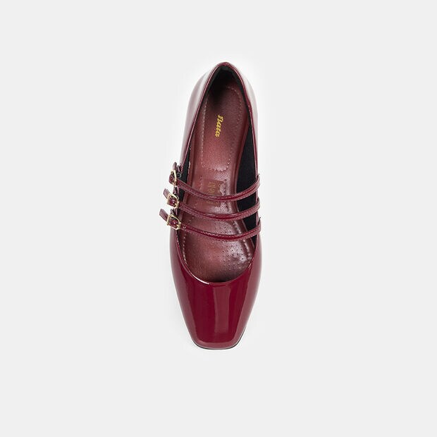 Zapatos Casuales Mujer Bata Eva, Rojo