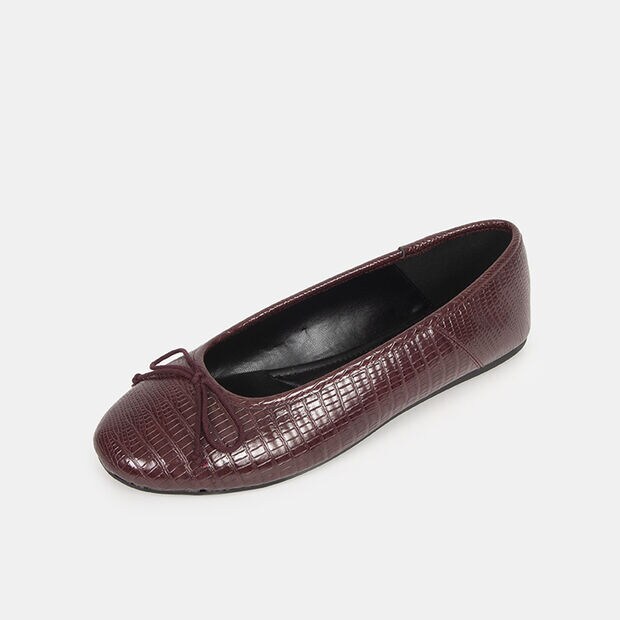 Ballerinas Casuales Mujer Bata, Burgundy