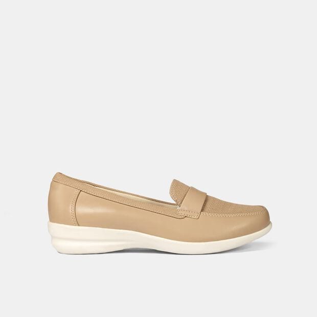 Mocasines Mujer Bata Comfit Anna, Beige
