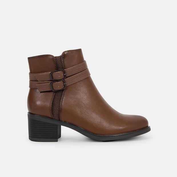 Botines Casuales Mujer Bata, Camel