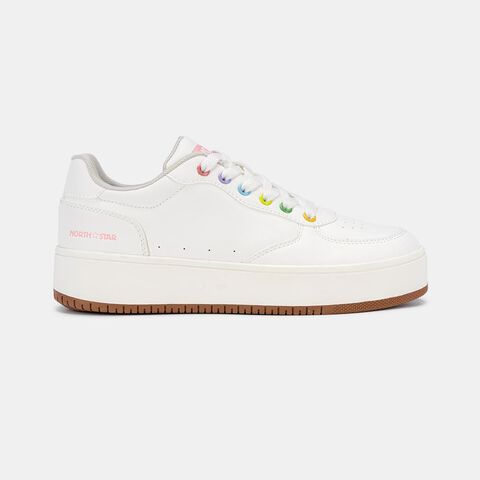 Bata บาจา North Star รองเท้าผ้าใบสนีคเกอร์แฟชั่น แบบผูกเชือก สำหรับผู้หญิง รุ่น HIKARI - สีขาว 5201160