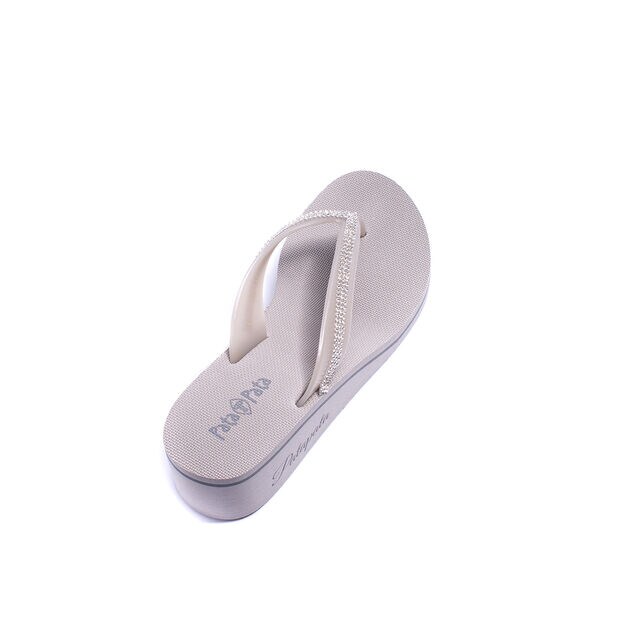 Pata Pata Women's Thong Heel Sandals Sammy Grey 7722331