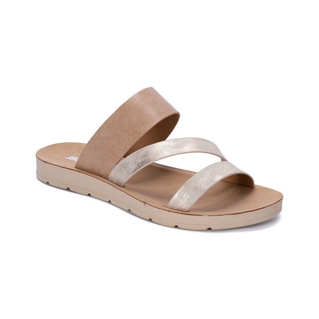 Bata บาจา รองเท้าส้นแบน รองเท้าแตะ รองเท้าแตะแบบสวม สำหรับผู้หญิง รุ่น Three สีเบจ 5618131