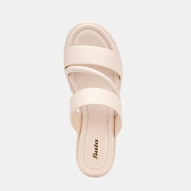 Bata บาจา รองเท้าส้นตึกแบบสวม สูง 3 นิ้ว สำหรับผู้หญิง รุ่น DAMINA