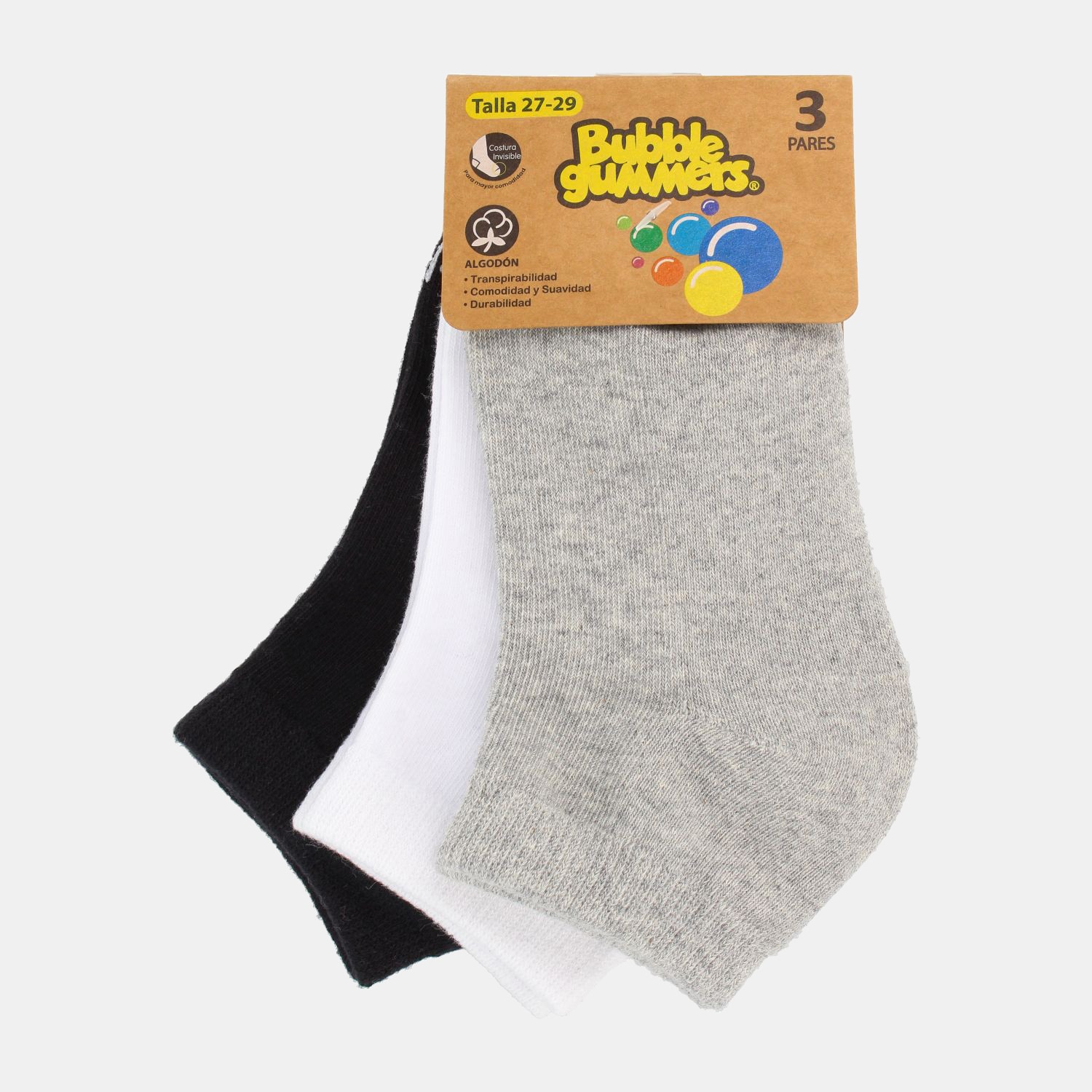 Calcetines Infantiles Bubblegummers Tripack Multicolor