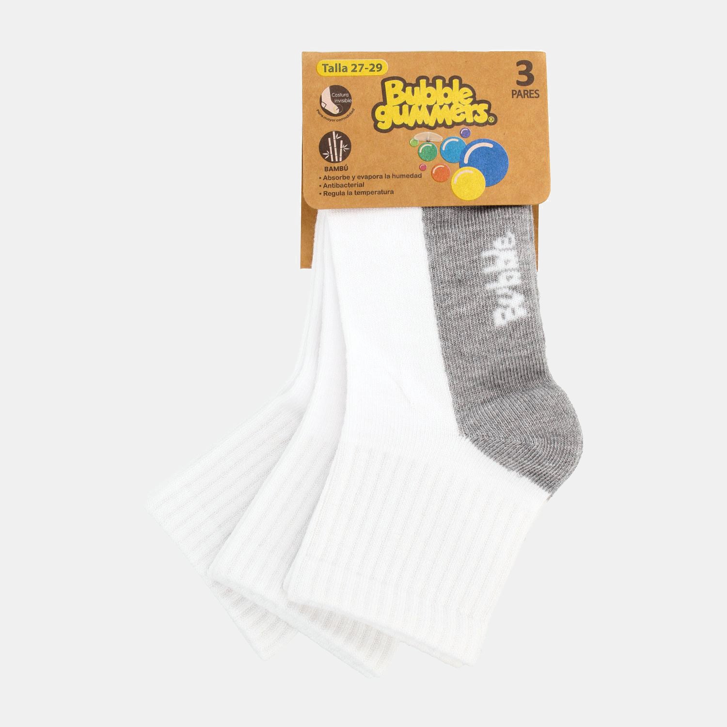 Calcetines Unisex Infantil Bubblegummers Artel Grey
