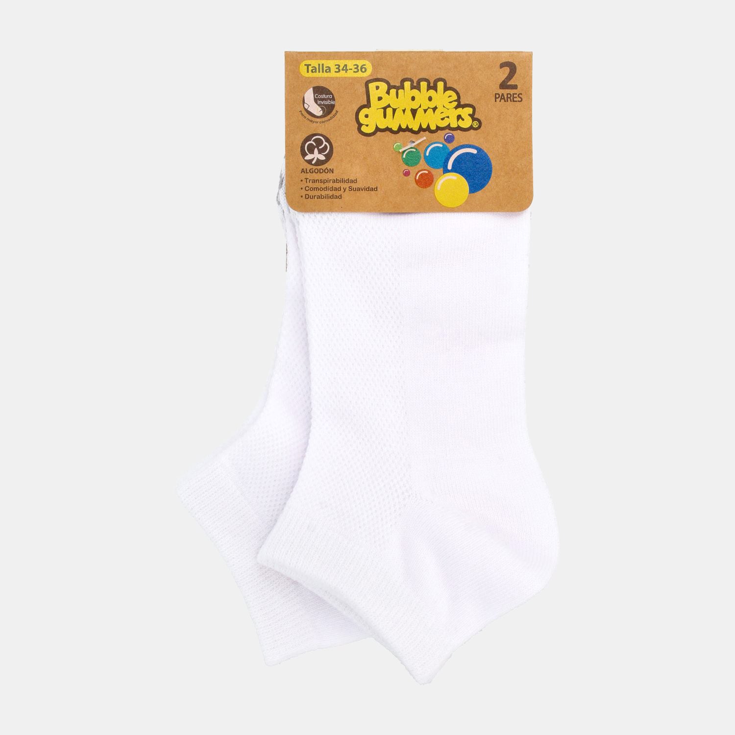 Calcetines Infantiles Bubblegummers Bipack Blanco