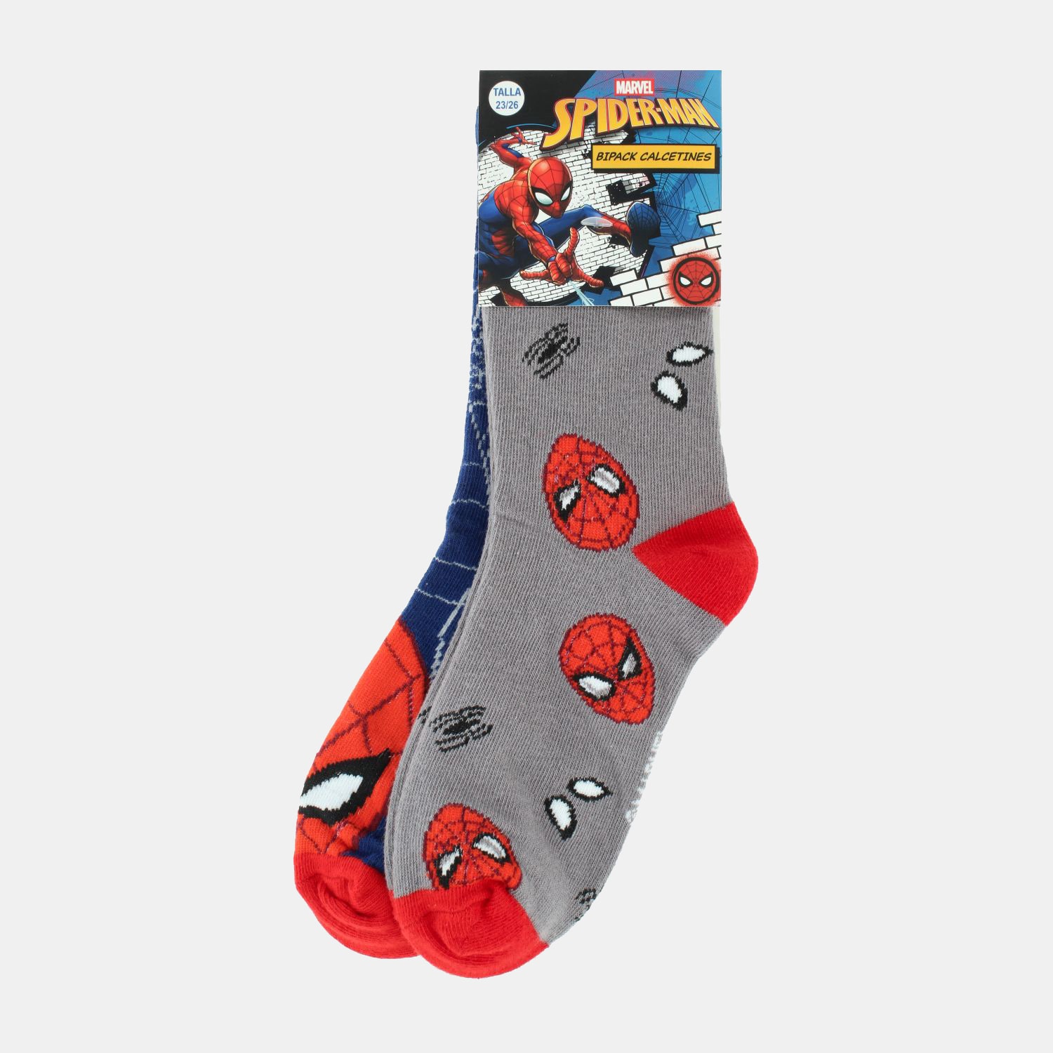 Calcetines Niño Bubblegummers Cal Bg Spiderman Gri