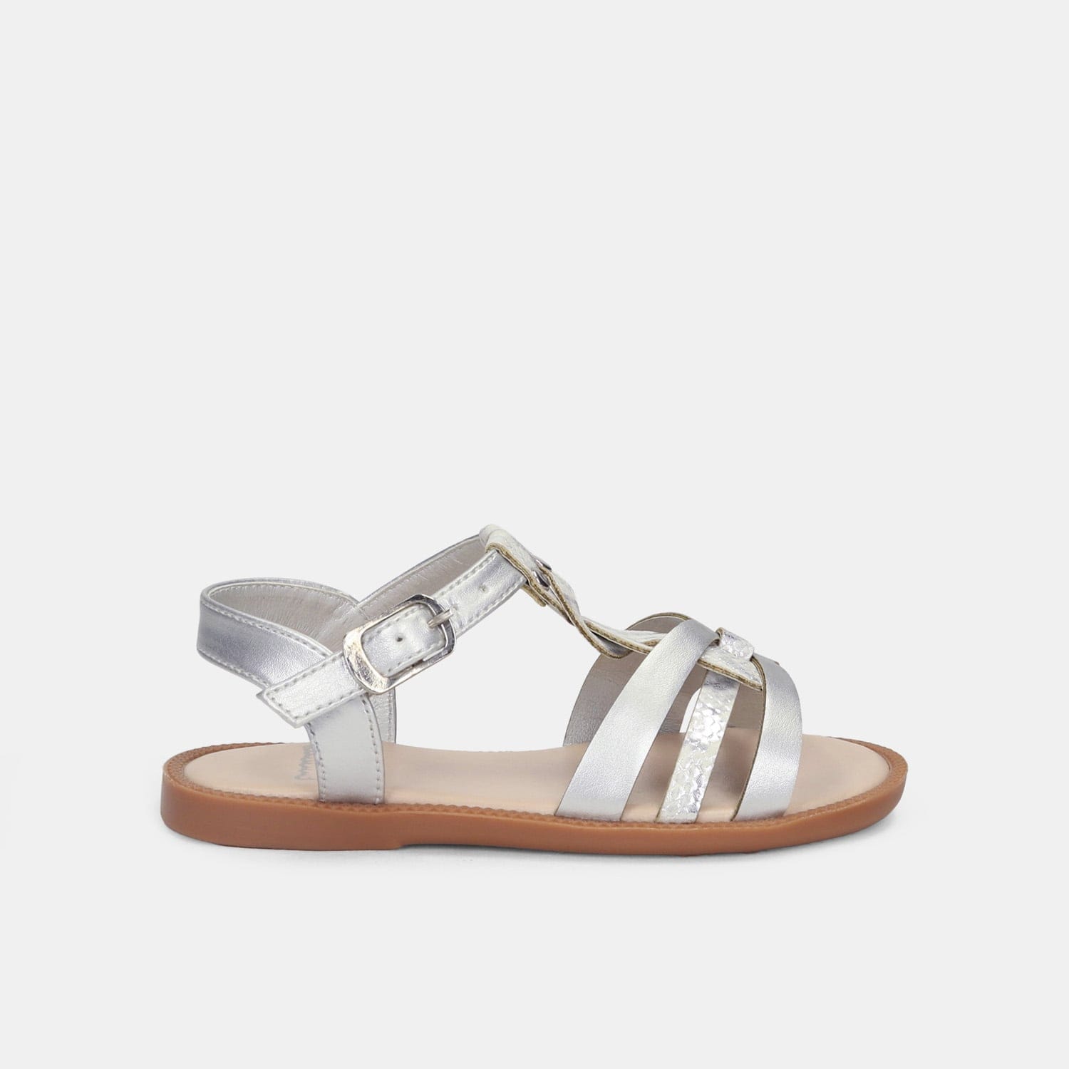 Sandalias Para Niña Bubblegummers Gris Mary First Step Girls 1 +