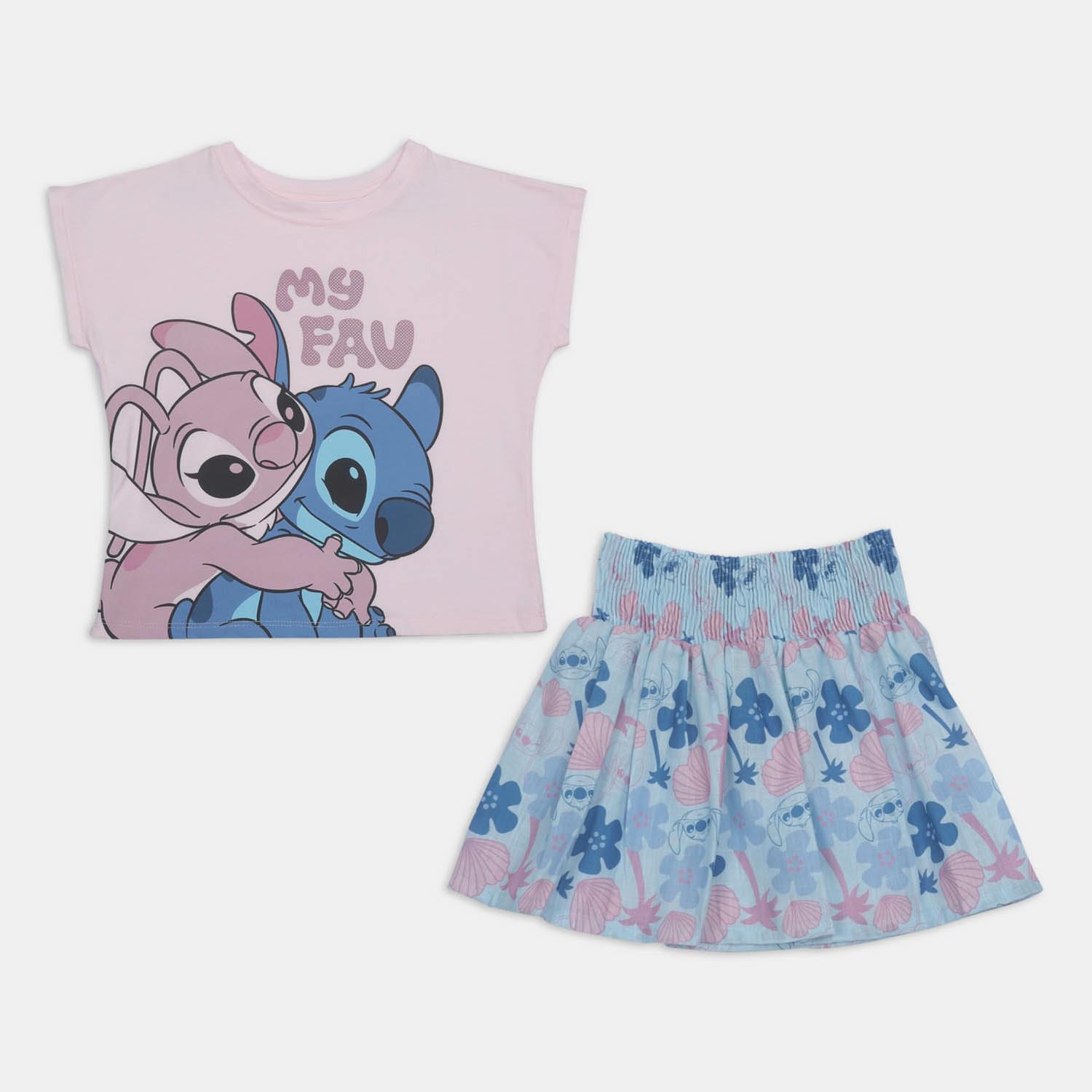 Conjunto Para Niña Licenses Disney Stitch Morado