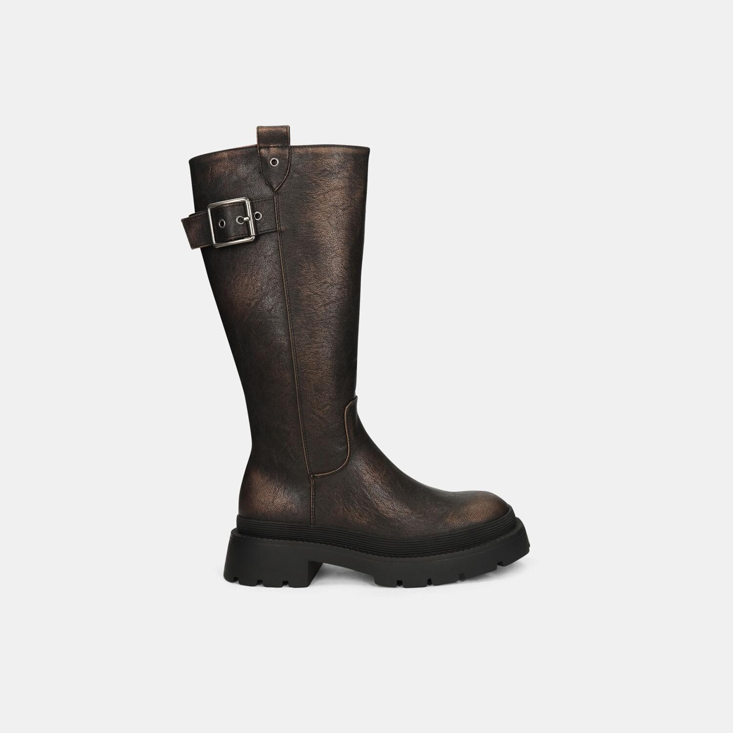 Botas Para Mujer Bata Café Oscuro Lana Siouxie