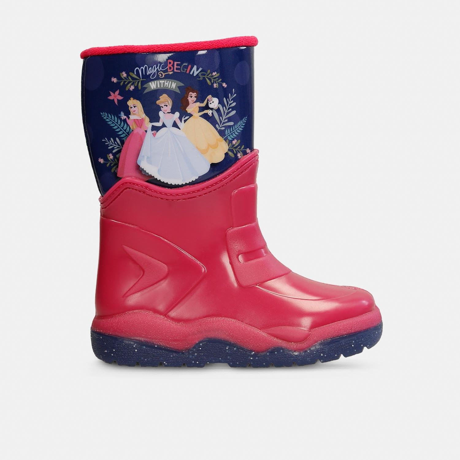 Botas De Lluvia Infantil Para Niña Licenses Disney Fucsia-Azul Mindy L