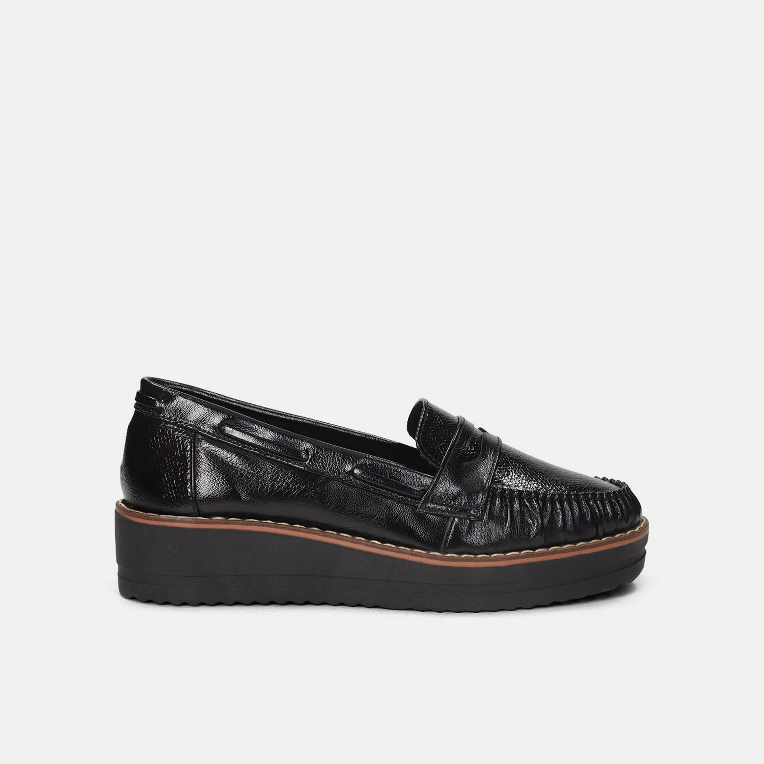 Mocasines Para Mujer Bata Negro Vitello