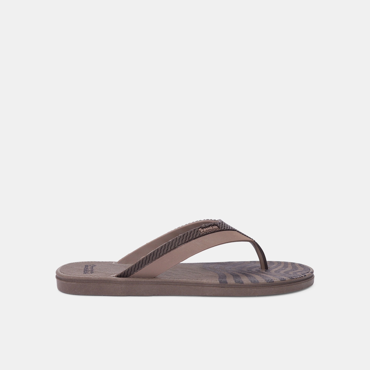 Chanclas Para Hombre Sandak Café Claro Atlantico Full Plastic
