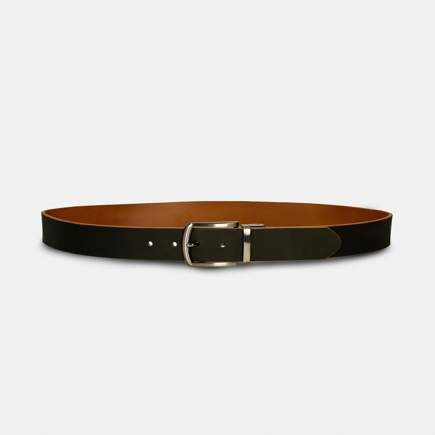 Cinturón Para Hombre Bata Negro-Camel Magnus