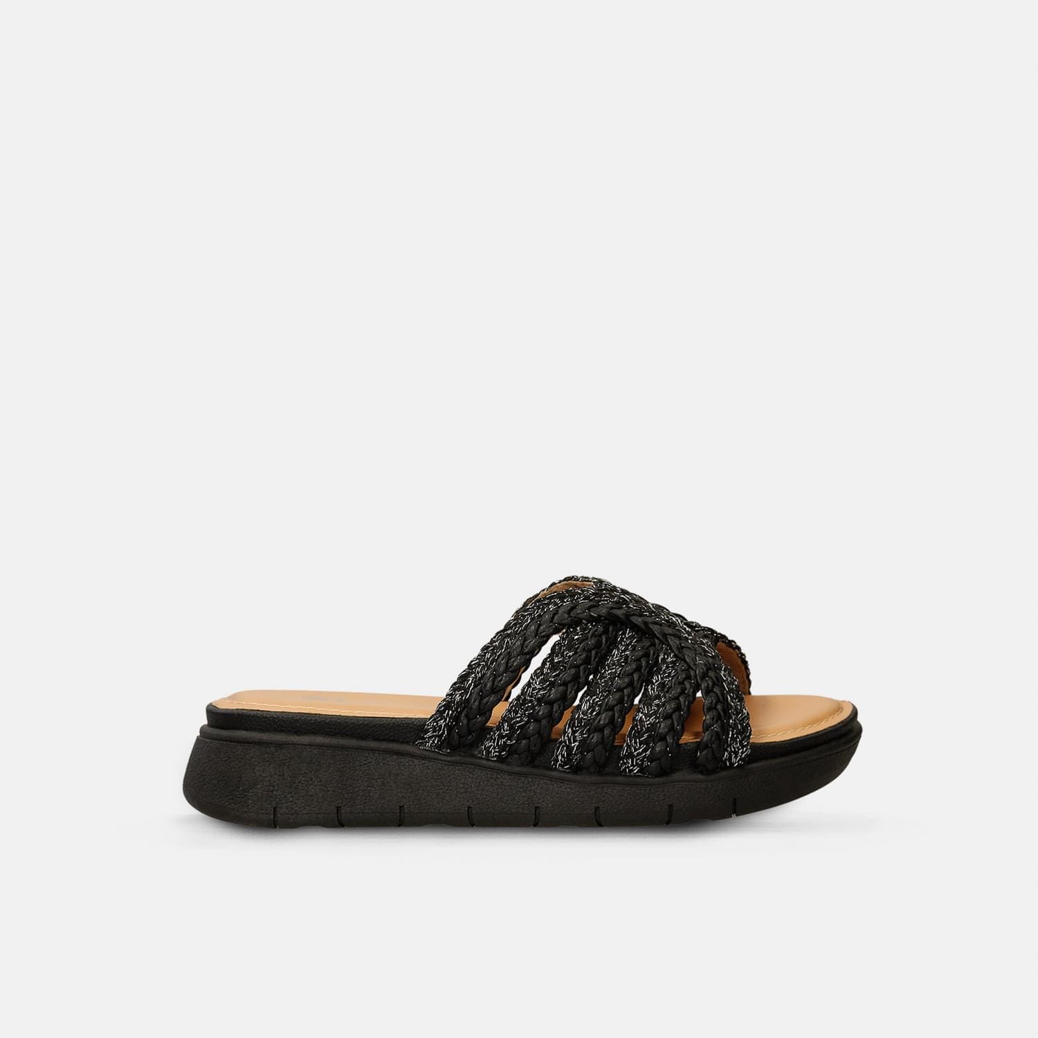 Sandalia Para Mujer Bata Negro Jetra Summer