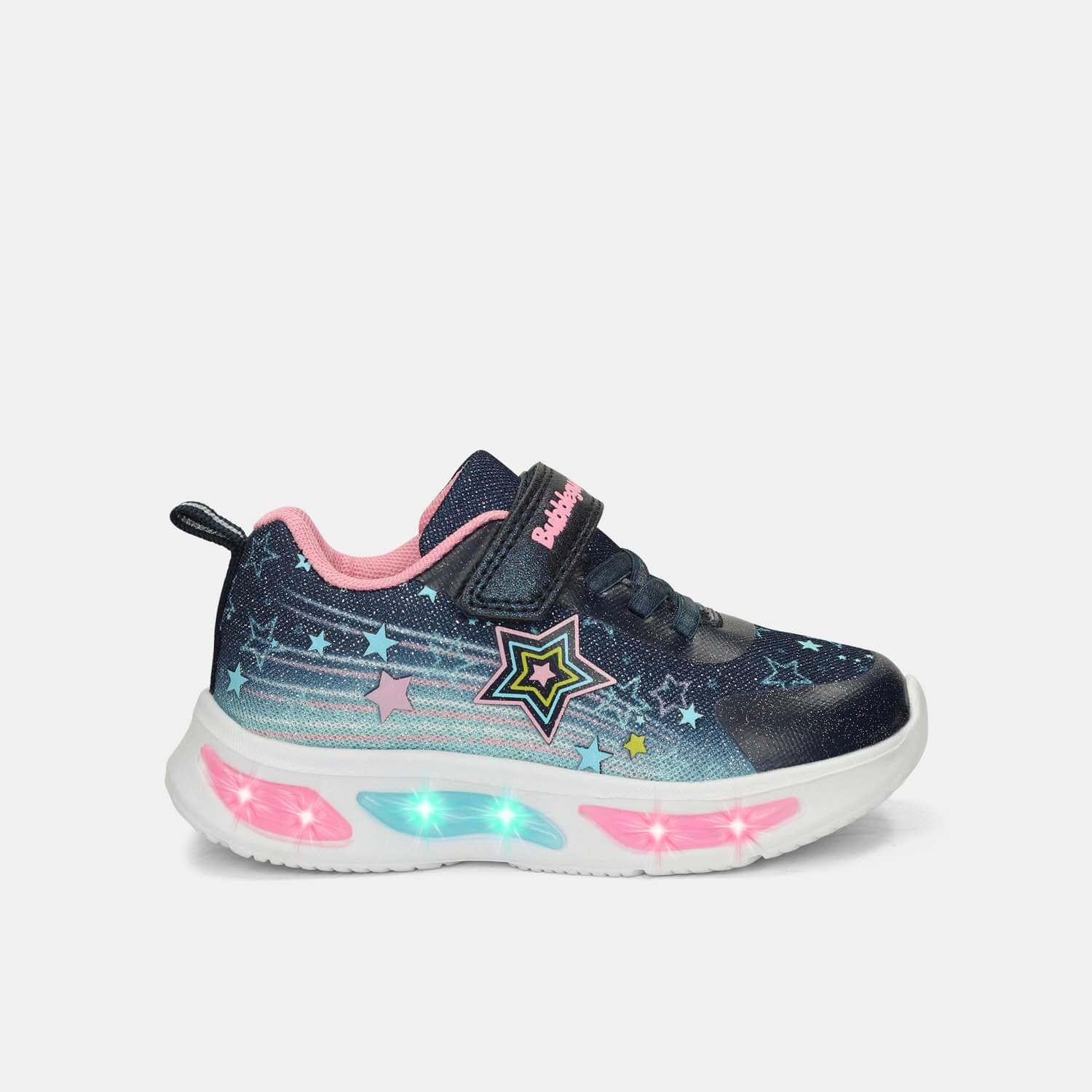 Tenis Con Luces Para Niña Bubblegummers Violeta Universal Demian