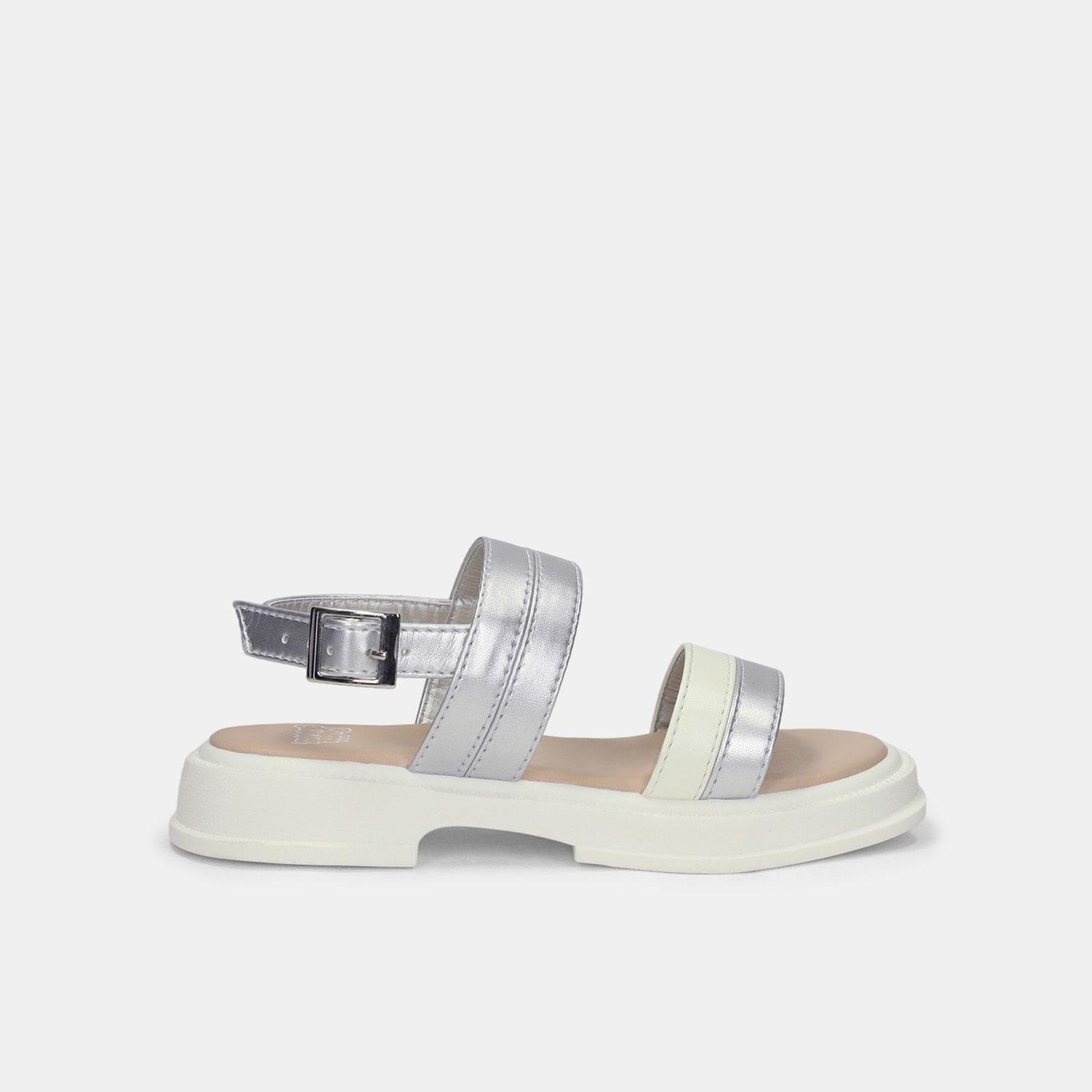 Sandalias Para Niña Bubblegummers Gris Leidy Junior Girls 6 +