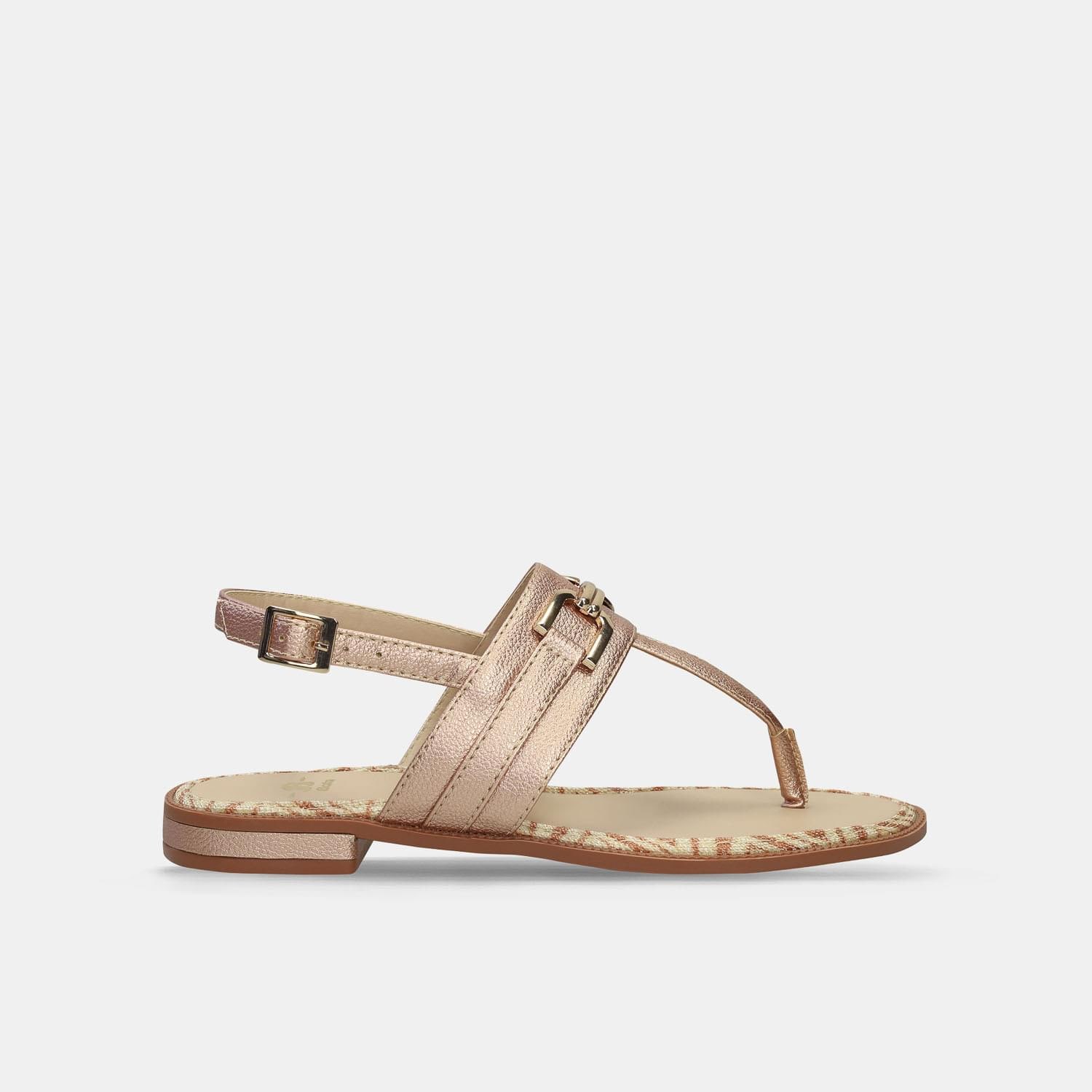 Sandalia Para Mujer Bata Oro Rosa Jorin Summer