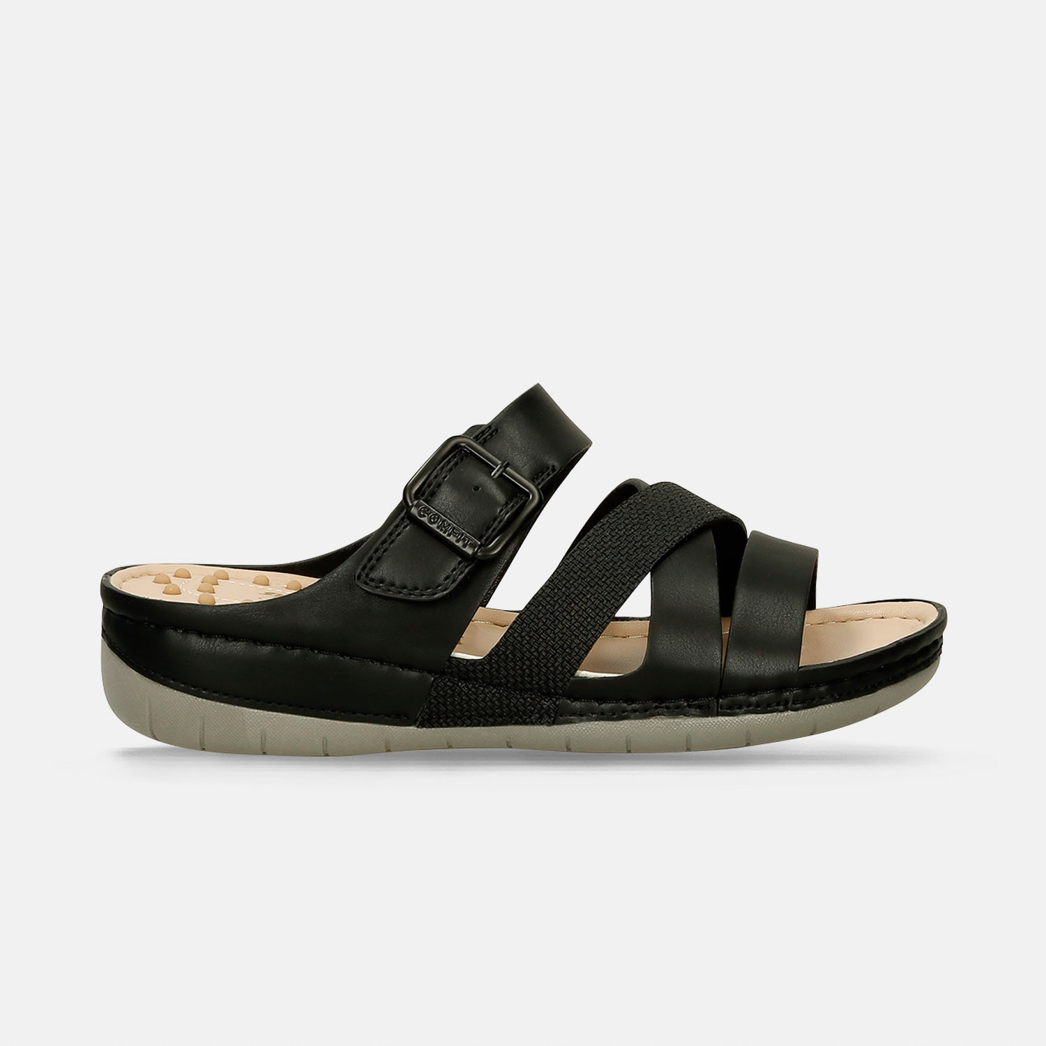 Sandalias Para Mujer Bata Comfit Negro Jylta