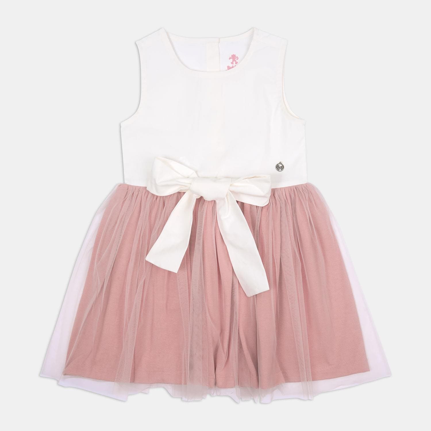 Vestido Para Niña Bubblegummers Crema Mora