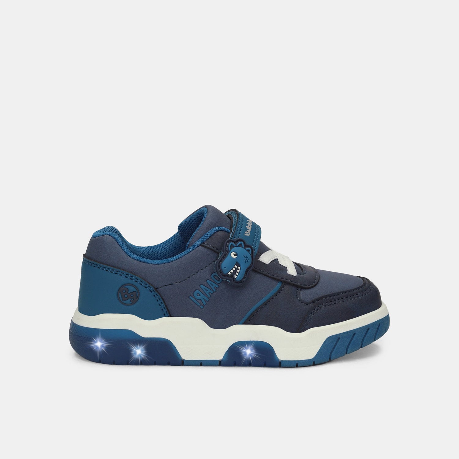 Tenis Con Luces Para Niño Bubblegummers Gris Gunter First Step Boys 1 +