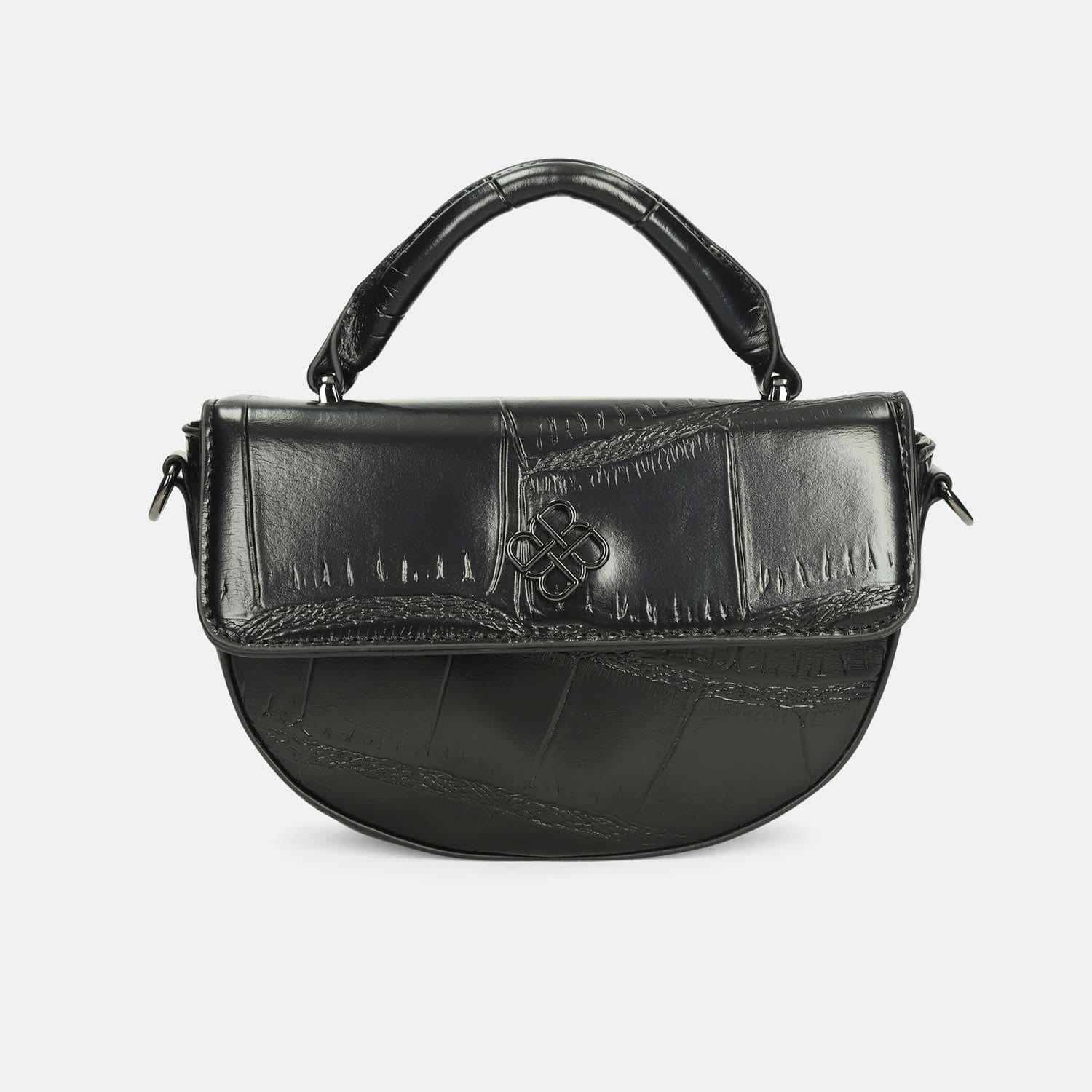 Cartera Para Mujer Bata Red Label Negro Brilla