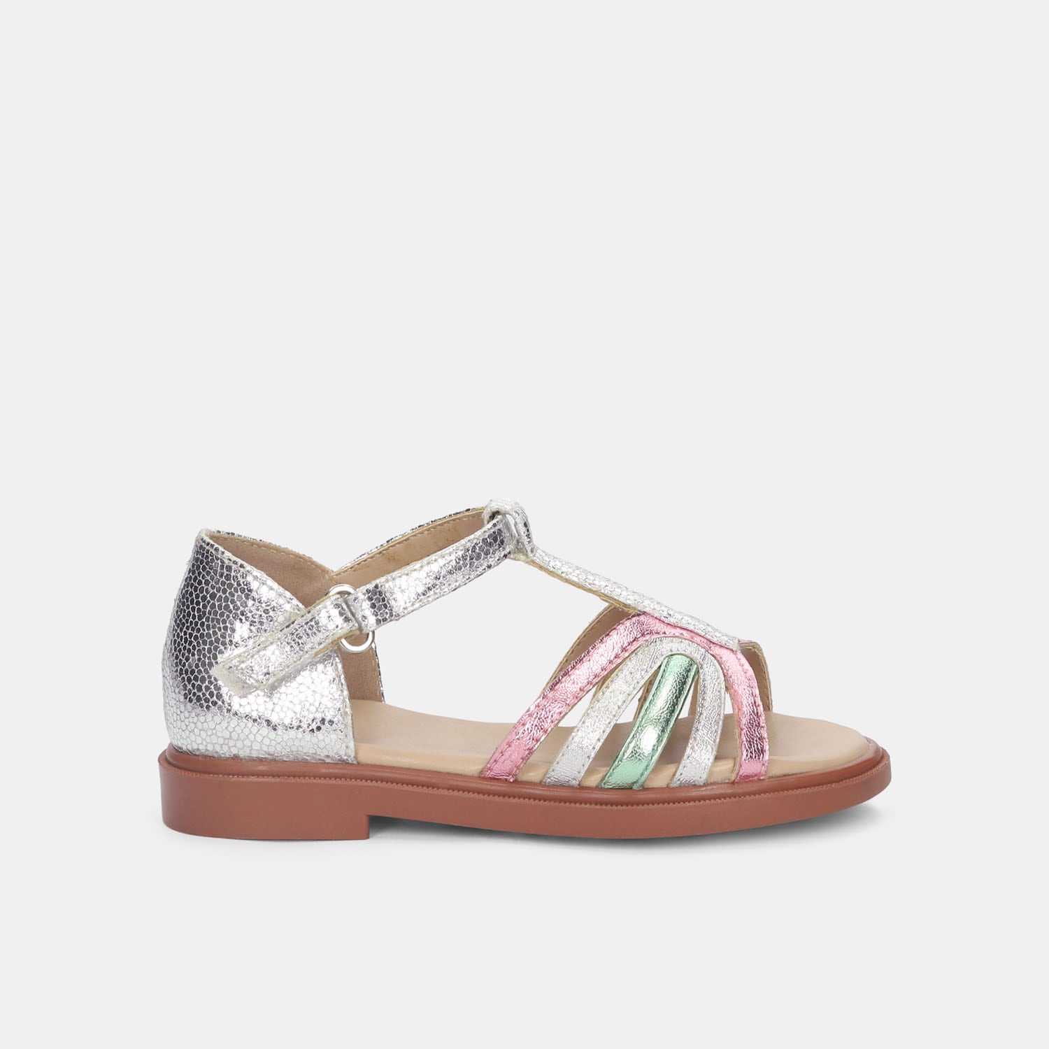 Sandalias Para Niña Bubblegummers Gris Ginger First Step Girls 1 +