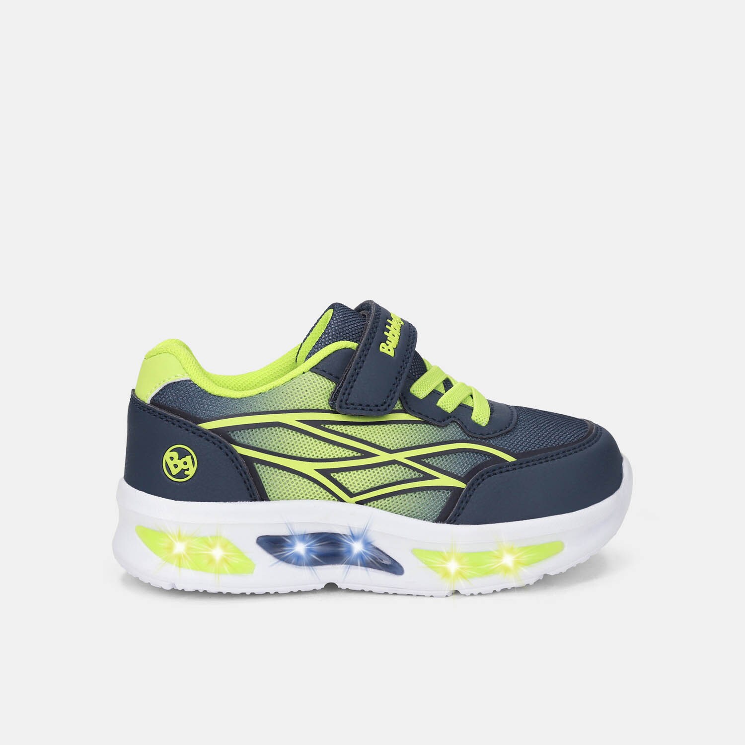 Tenis Con Luces Para Niño Bubblegummers Negro Demian First Step Boys 1 +