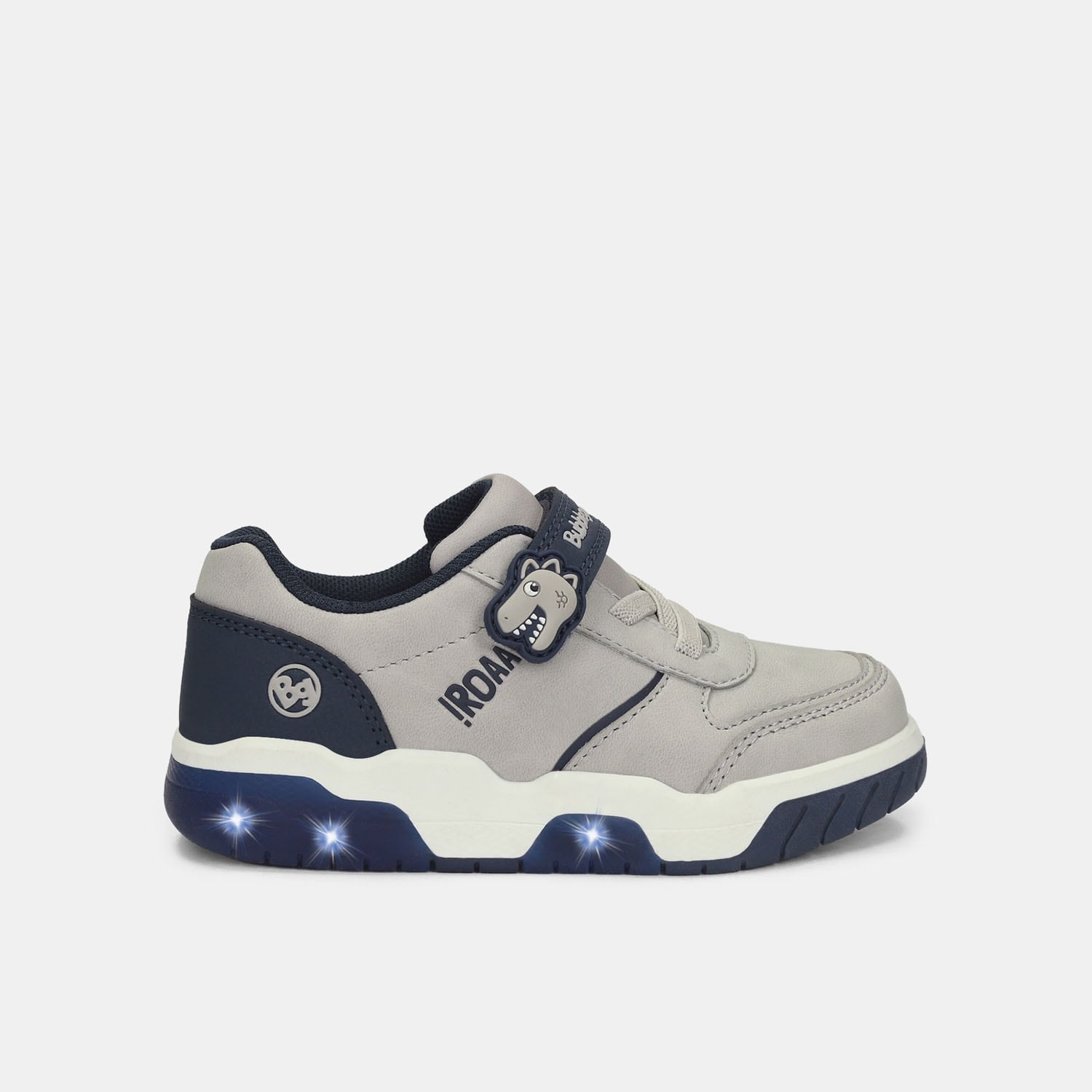 Tenis Con Luces Para Niño Bubblegummers Gris Gunter First Step Boys 1 +