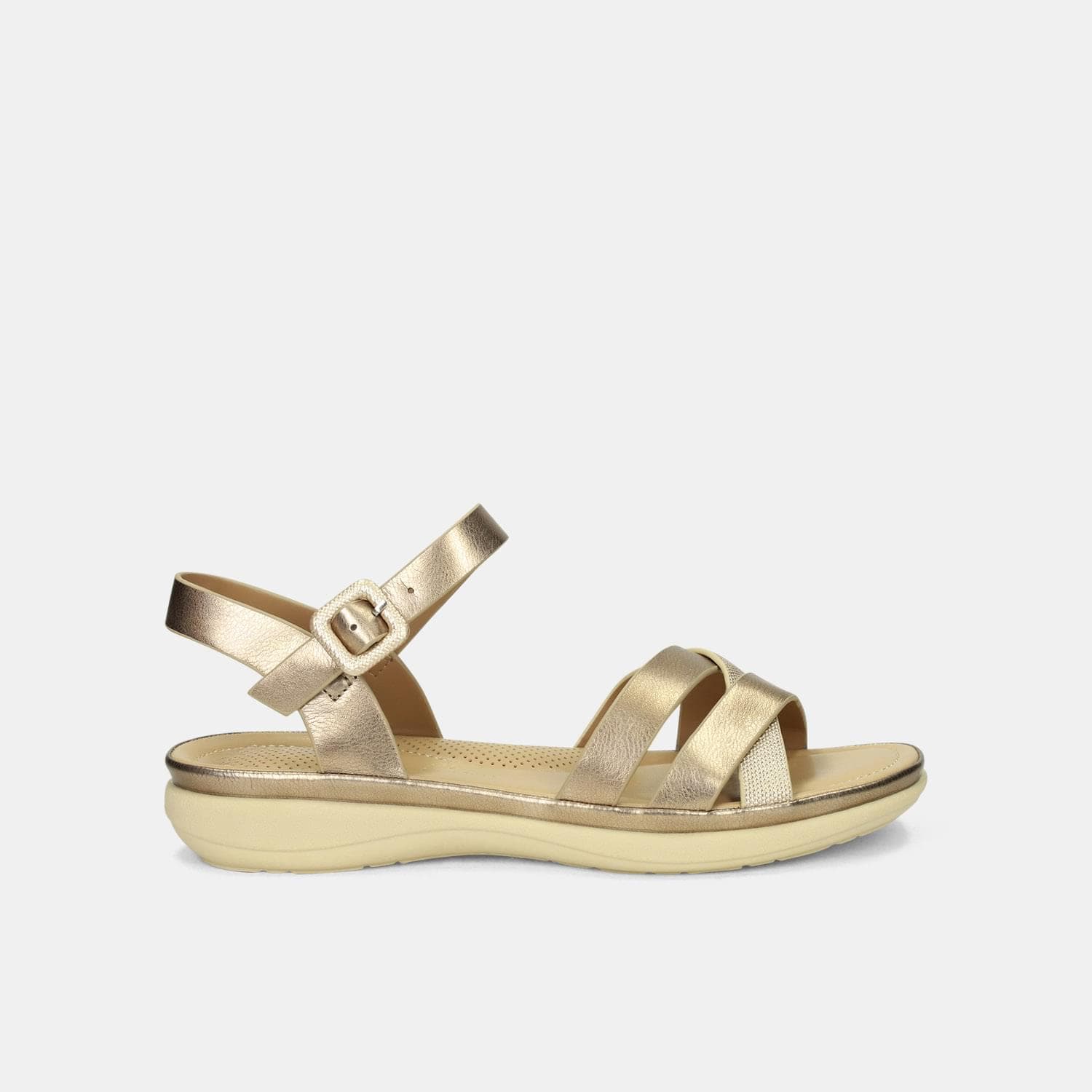 Sandalias Para Mujer Bata Comfit Camel Jilmar