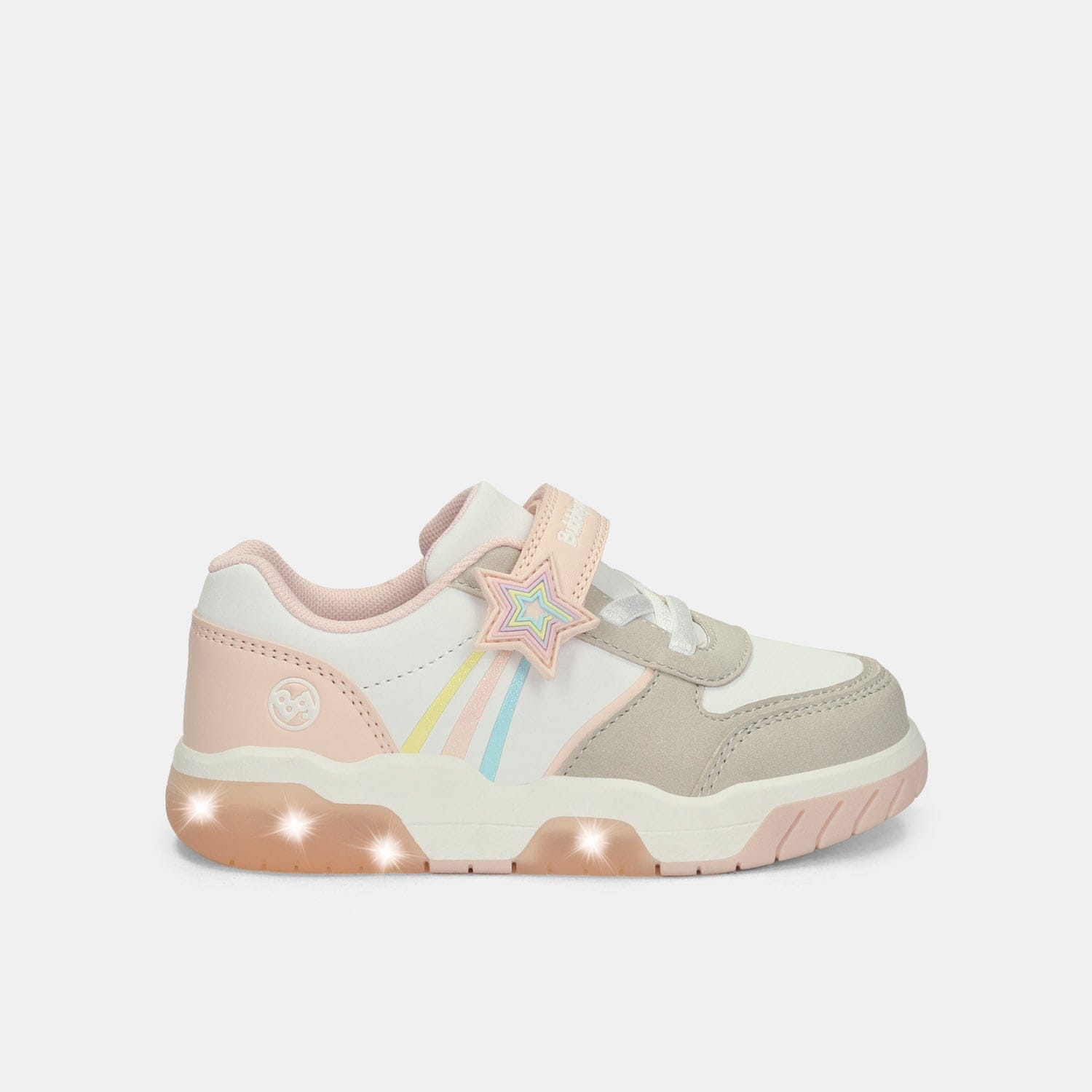 Tenis Con Luces Para Niña Bubblegummers Blanco Gunter First Step Girls 1 +