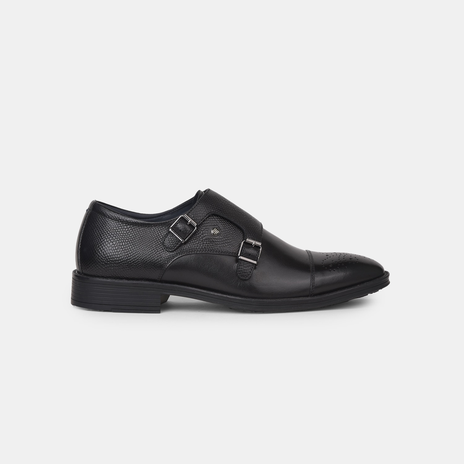 Red Label Black Monkstrap Formal Shoes For Men
