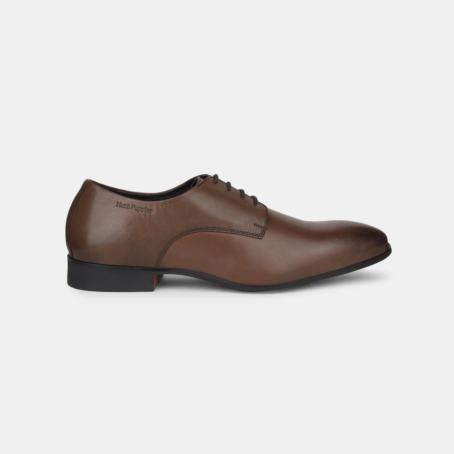 Hush Puppies Brown Derby Formal Shoes For Men