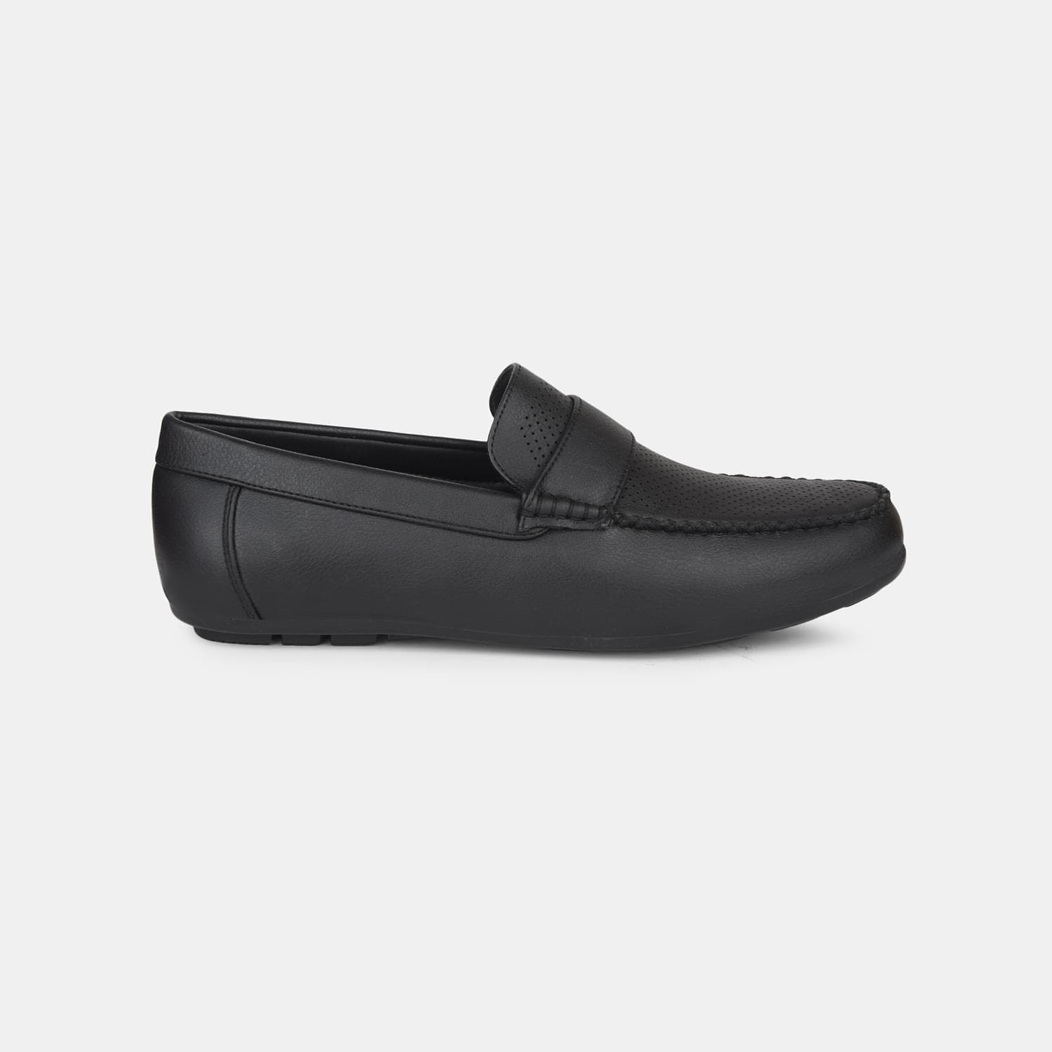 Bata black casual loafer shoes for men