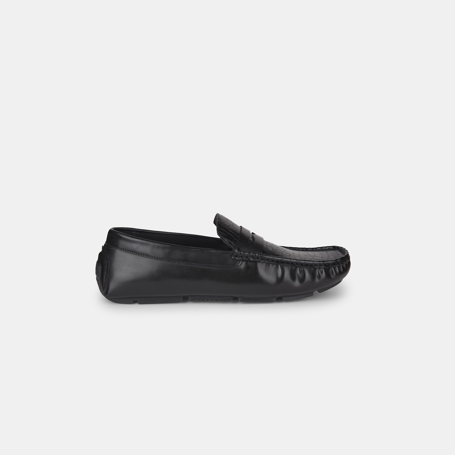 Bata Black Loafers For Men