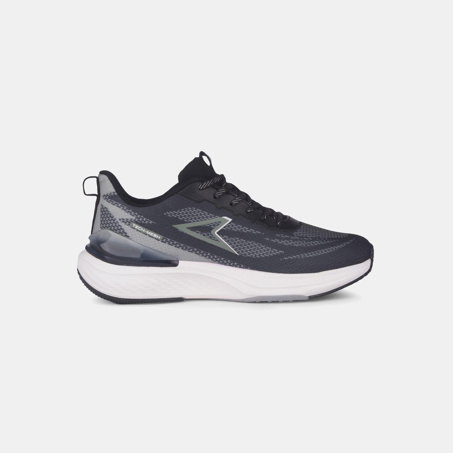 Power Black Sporta Shoes For Men