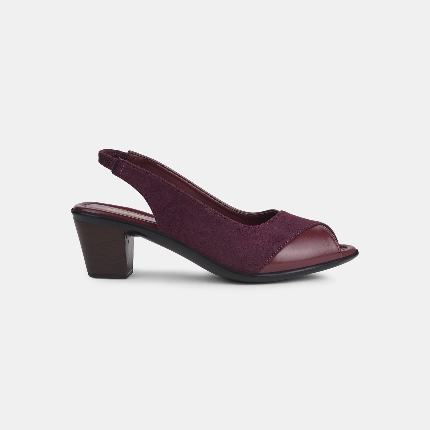 Bata Maroon Sandals For Women