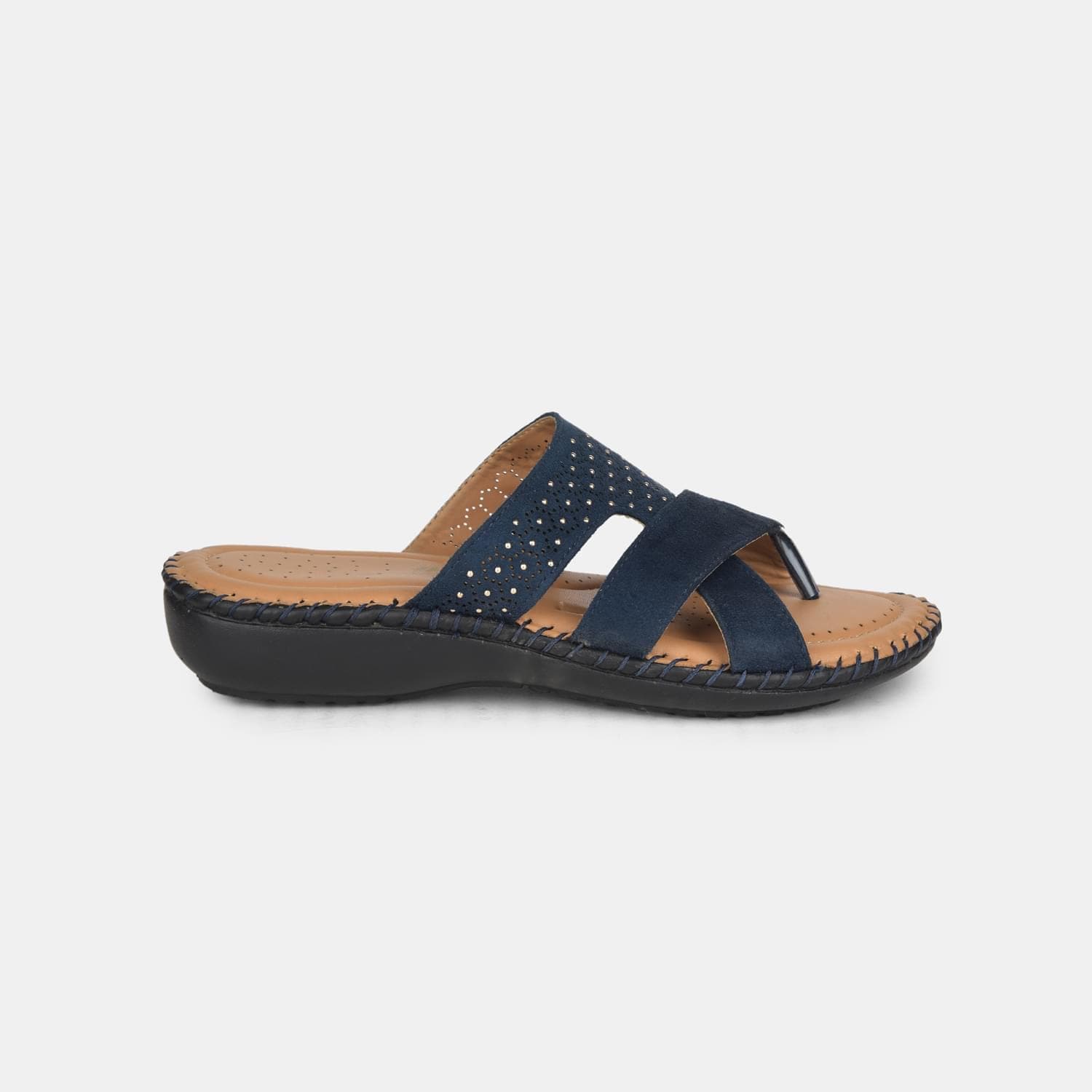 Bata Comfit navy casual mule slippers for women