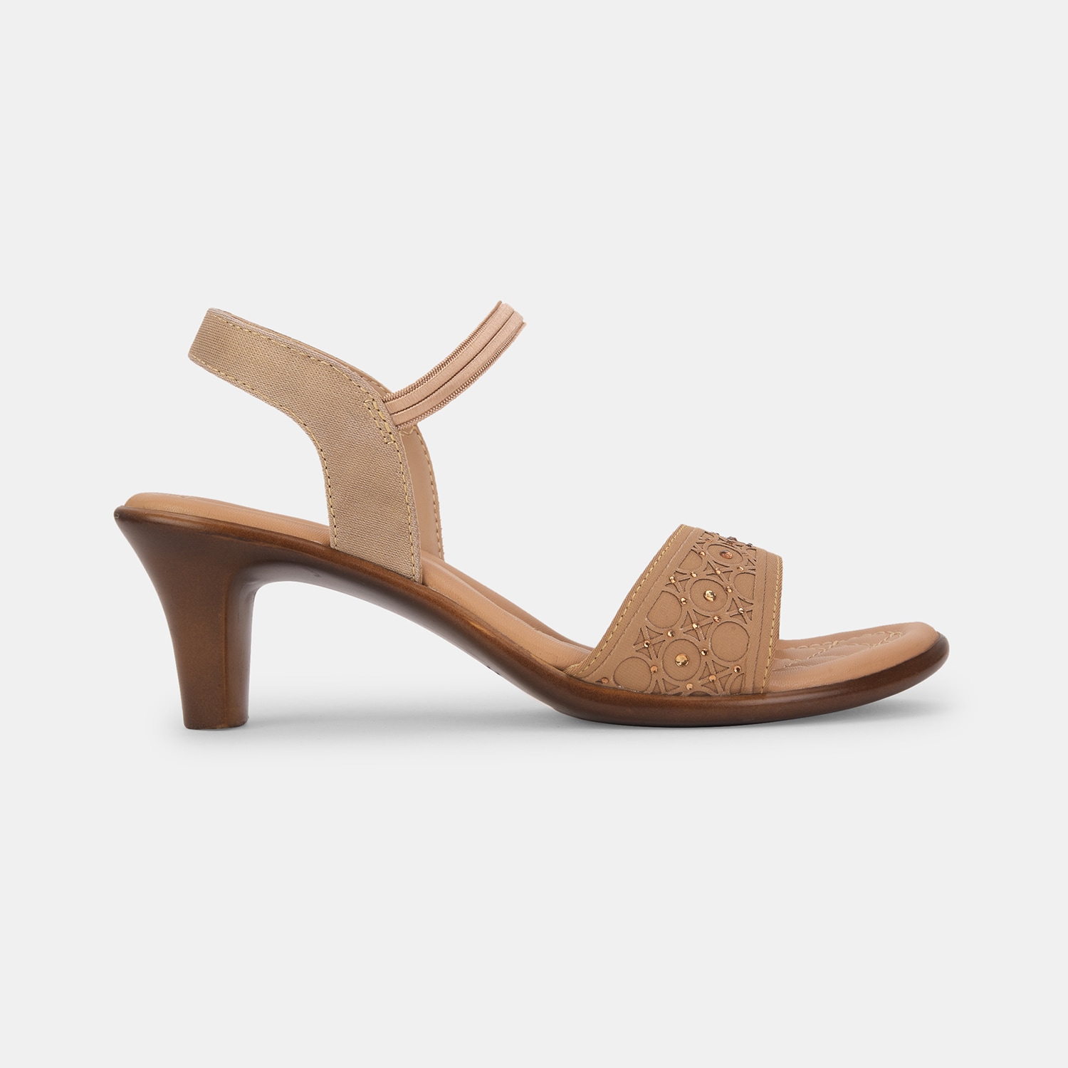 Bata Beige Heel Sandals for Women