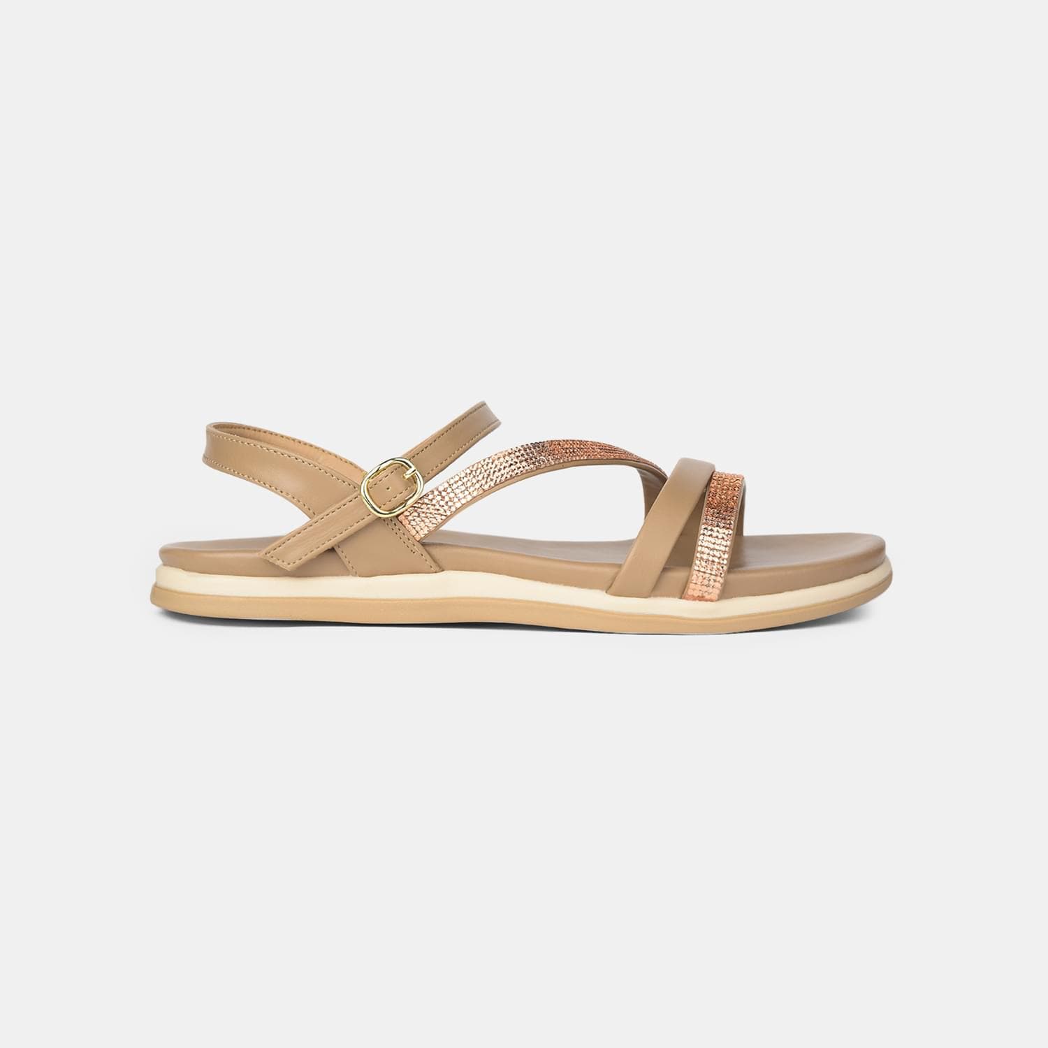 Bata Beige Sandals For Women