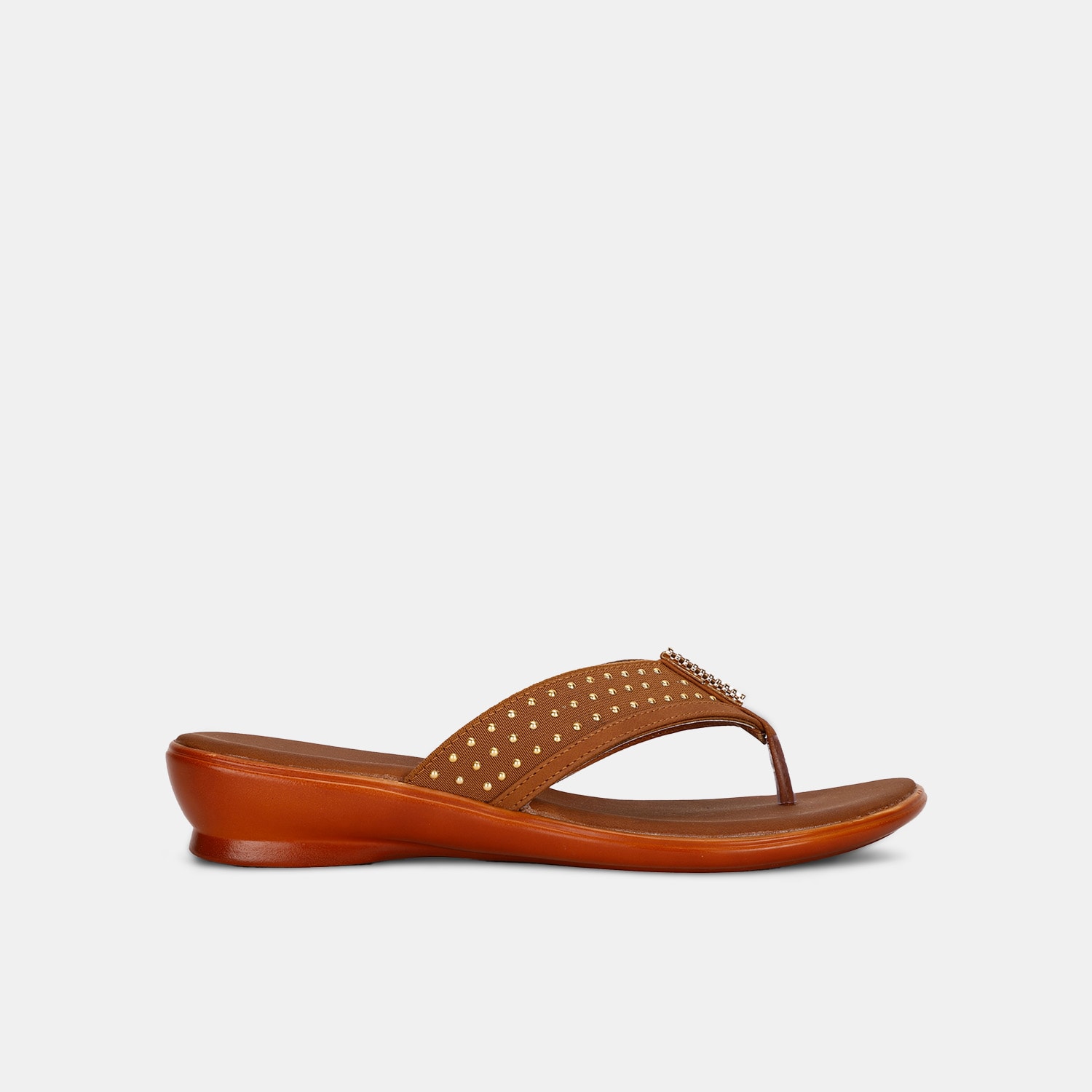 Bata Brown Flat Thongs for Women