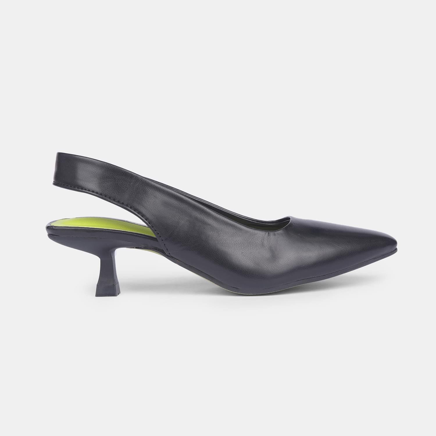 Red label black kitten heels for women medium hh 26-50 mm