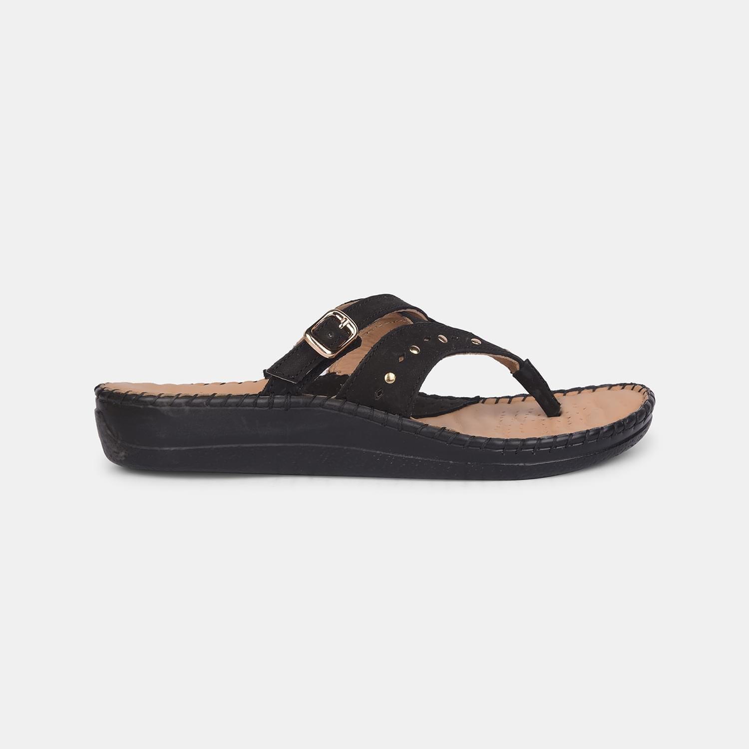 Scholl black flats for women