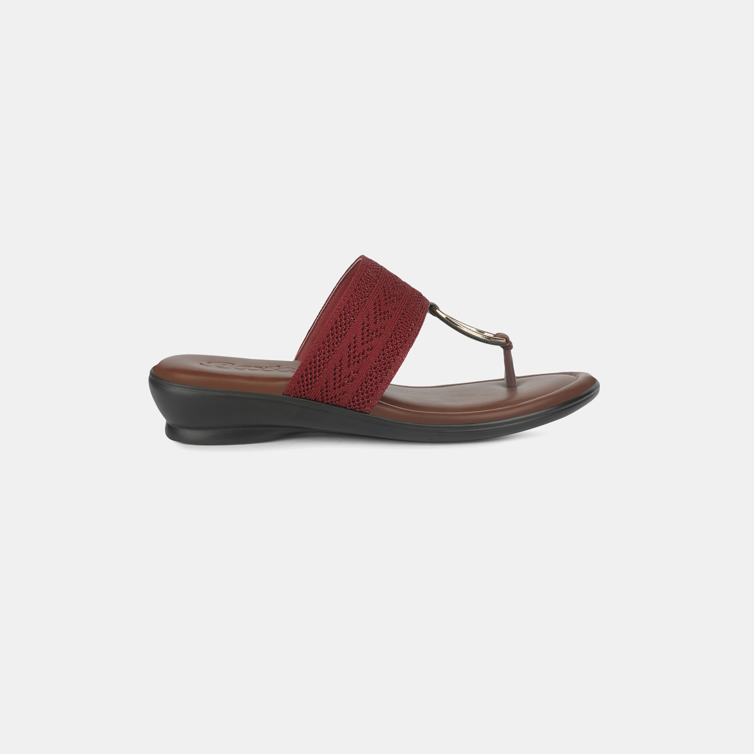Bata Maroon Thong For Women