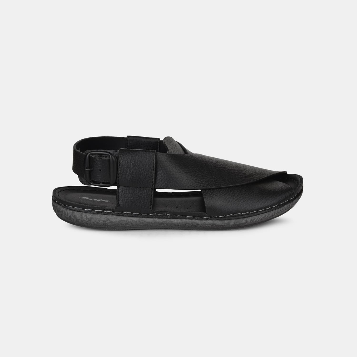 Bata black casual shoe-style sandals for men