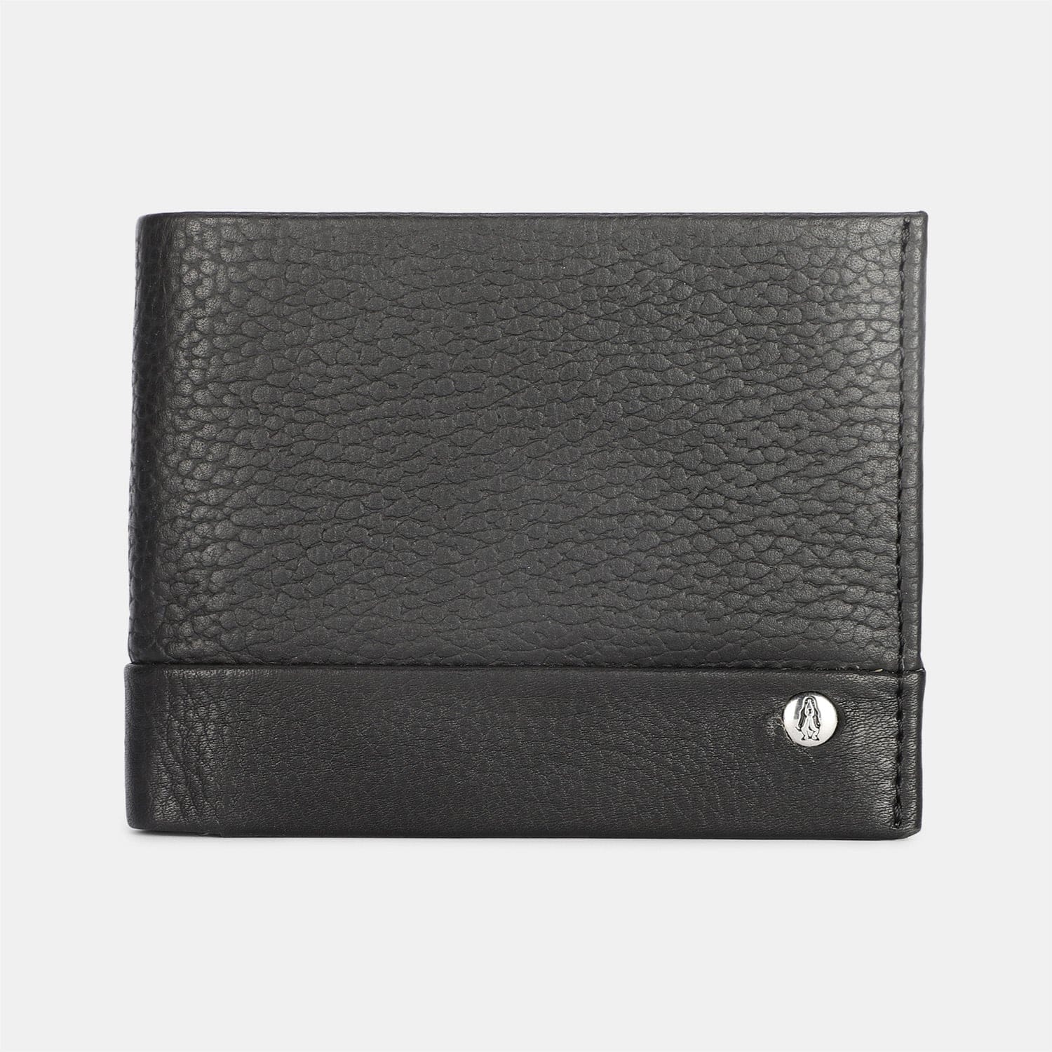 Hush puppies black leather wallet for men