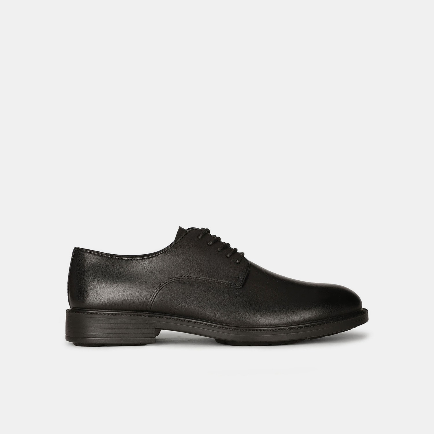 Hush Puppies Black Derby Formal Shoes For Men