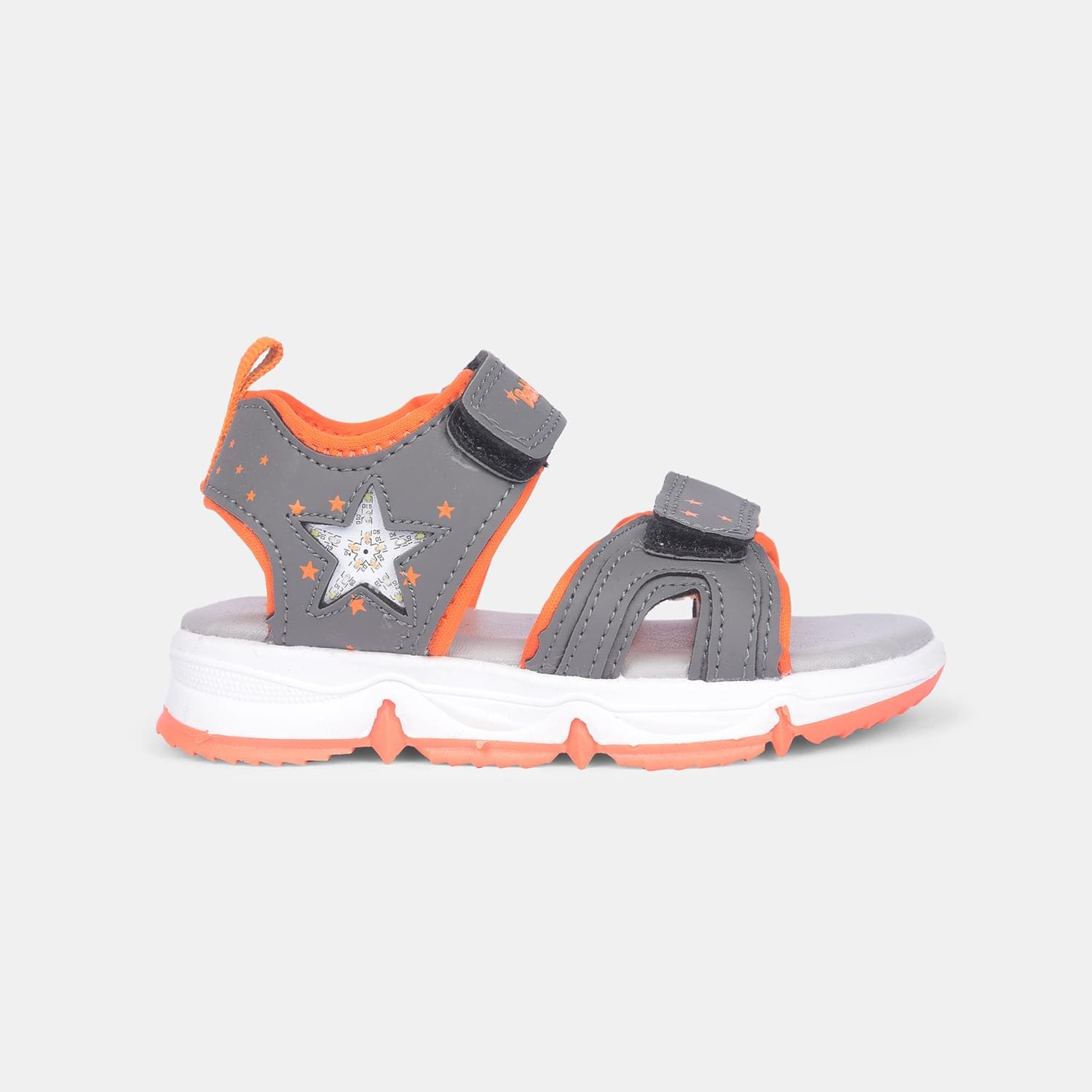 Bubblegummers grey sporty sandal for kids