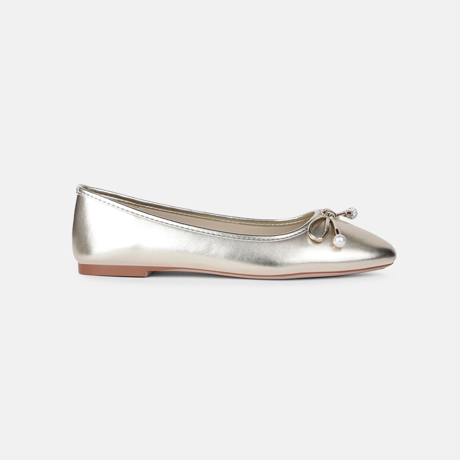 NINE WEST GOLD BALLERINA FOR WOMEN